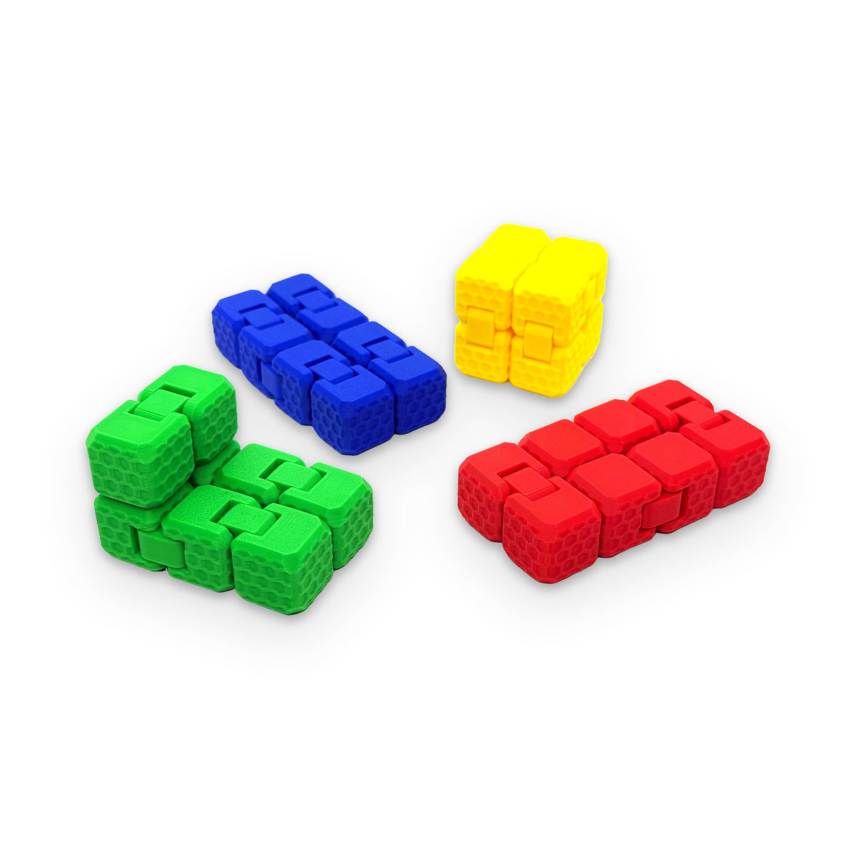 Infinite Cube fidget impreso en 3D en 4 colores – Lugu